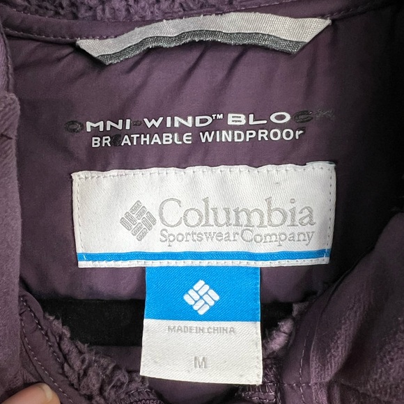 Columbia Women’s Omni Wind Hooded Jacket - Purple - Full Zip - Size Medium - Picture 8 of 9